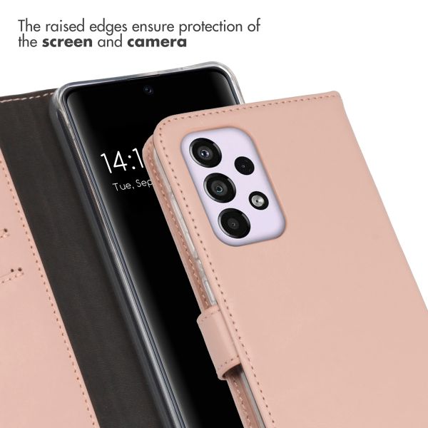 Selencia Echtleder Klapphülle Samsung Galaxy A33 - Dusty Pink