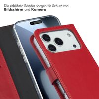 Selencia Echtleder Klapphülle Apple iPhone 17 Pro - Rot