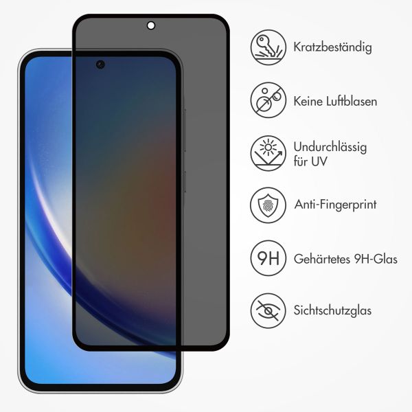 Accezz Privacy Displayschutz aus gehärtetem Glas Samsung Galaxy A55 (5G) / A35