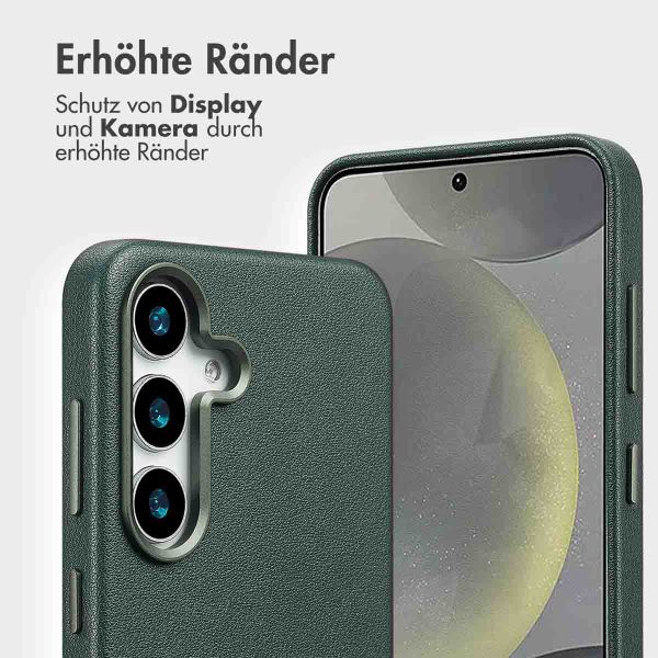 Accezz 2-in-1 Klapphülle aus Leder mit MagSafe Samsung Galaxy S25 - Cedar Green