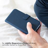 Selencia Echtleder Klapphülle Samsung Galaxy S24 Plus - Dunkelblau