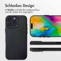 Accezz MagSafe Leather Backcover Apple iPhone 16 Pro Max - Onyx Black