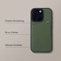 Selencia Riva Back Cover mit Kartenfach Apple iPhone 16 Pro - Sage Green