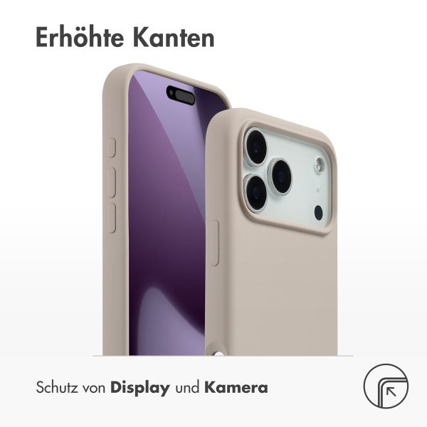 Accezz Liquid Silikoncase mit MagSafe Apple iPhone 17 Pro Max - Stone