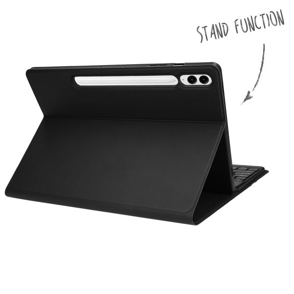 Accezz Bluetooth Keyboard Klapphülle Samsung Galaxy Tab S9 FE Plus - QWERTY / NL - Schwarz
