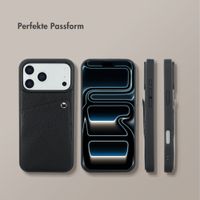 Selencia Riva Back Cover mit Kartenfach Apple iPhone 17 Pro Max - Schwarz