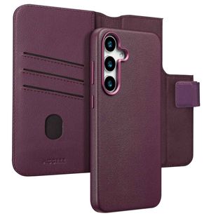 Accezz 2-in-1 Klapphülle aus Leder mit MagSafe Samsung Galaxy S25 Plus - Heath Purple
