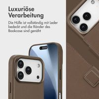 Accezz 2-in-1 Klapphülle aus Leder mit MagSafe Apple iPhone 17 Pro - Kaffeebraun