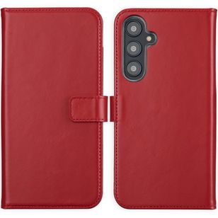 Selencia Echtleder Klapphülle Samsung Galaxy S24 FE - Rot