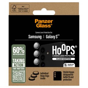 PanzerGlass Kameraprotektor Hoops Optic Rings für das Samsung Galaxy S25 - Transparent