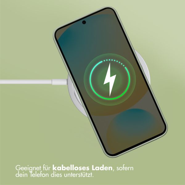 Accezz Liquid Silikoncase mit MagSafe Samsung Galaxy S25 FE - Cooper Green