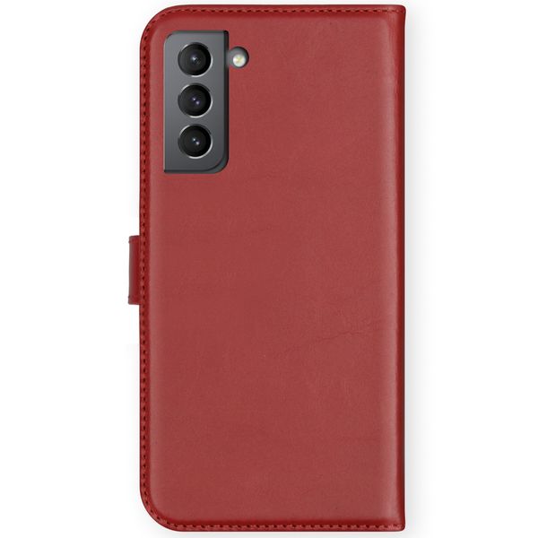 Selencia Echtleder Klapphülle Samsung Galaxy S21 - Rot