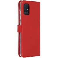 Selencia Echtleder Klapphülle Samsung Galaxy A51 - Rot