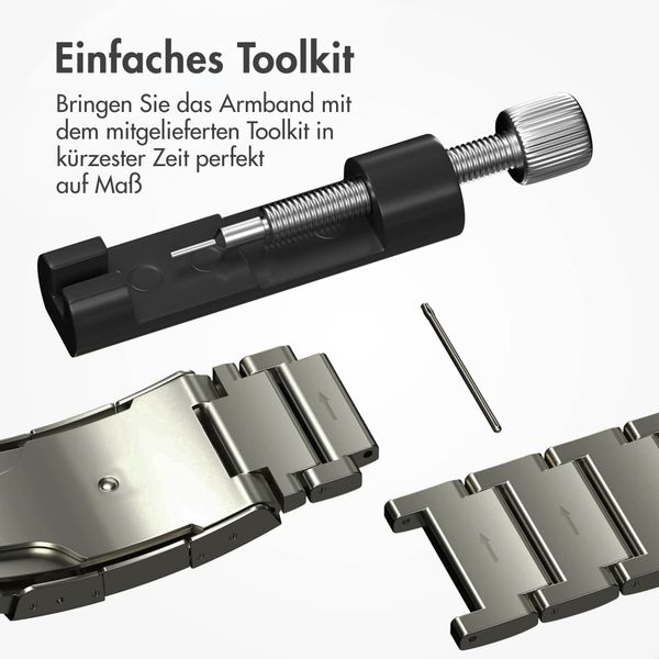 Accezz Mattes Titanstahlarmband für Apple Watch | 44/45/46/49 mm - Titanium
