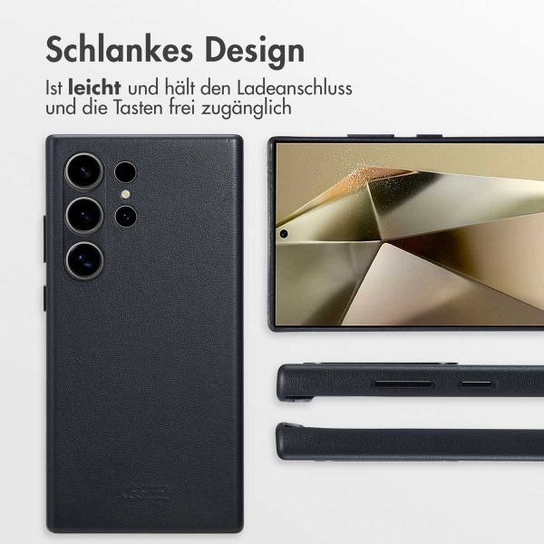 Accezz MagSafe Leather Backcover Samsung Galaxy S24 Ultra - Onyx Black