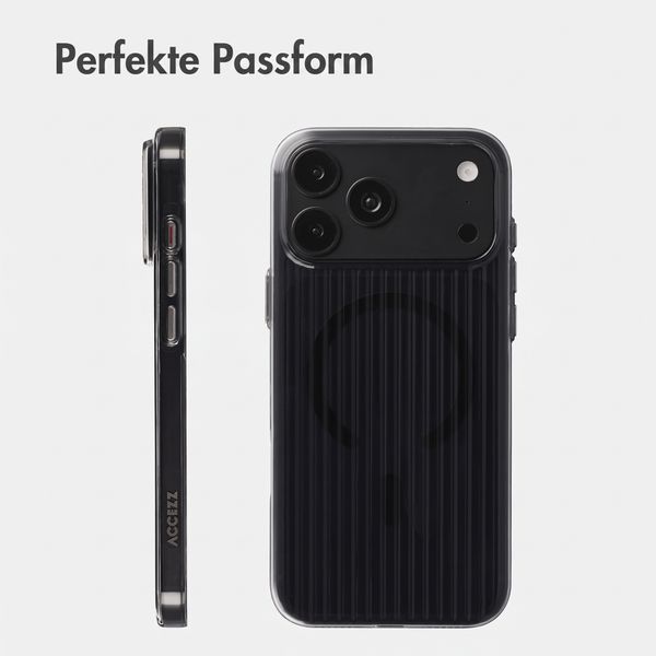 Accezz Lite Backcover mit MagSafe | Fluted | Apple iPhone 18 Pro Max / 17 Pro Max - Glossy Black