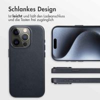 Accezz MagSafe Leather Backcover Apple iPhone 15 Pro - Onyx Black