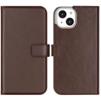 Selencia Echtleder Klapphülle Apple iPhone 14 - Braun