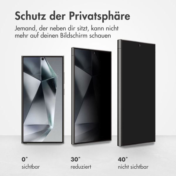 Accezz Privacy Displayschutz aus gehärtetem Glas Samsung Galaxy S24 Ultra