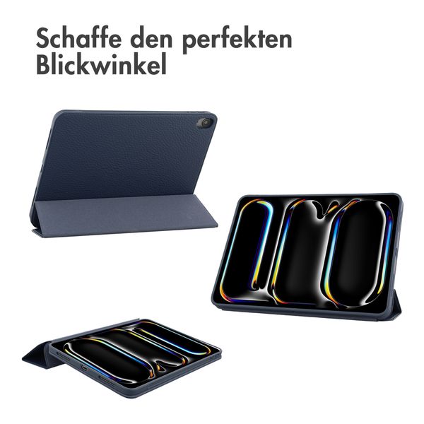 Accezz Trifold Klapphülle Apple iPad Air 11 Zoll (2025) M3 / (2024) M2 - Dunkelblau