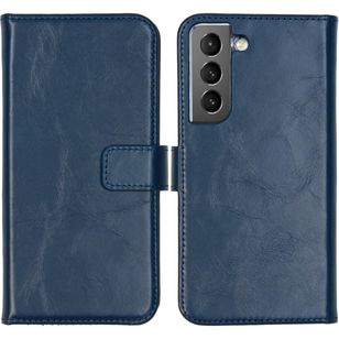Selencia Echtleder Klapphülle Samsung Galaxy S22 - Blau