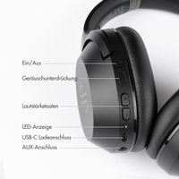 Selencia Urban Play Kabellose Kopfhörer - Aktive Geräuschunterdrückung - Mit Aufbewahrungstasche - Midnight Black