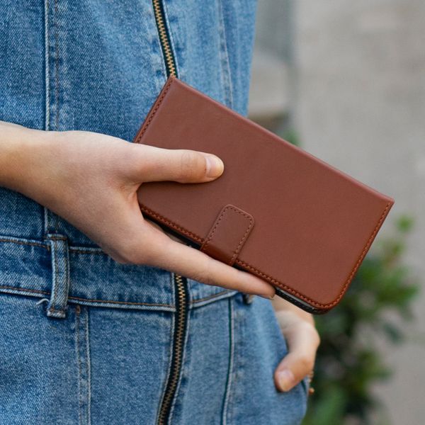 Selencia Echtleder Klapphülle Samsung Galaxy A50 / A30s - Hellbraun