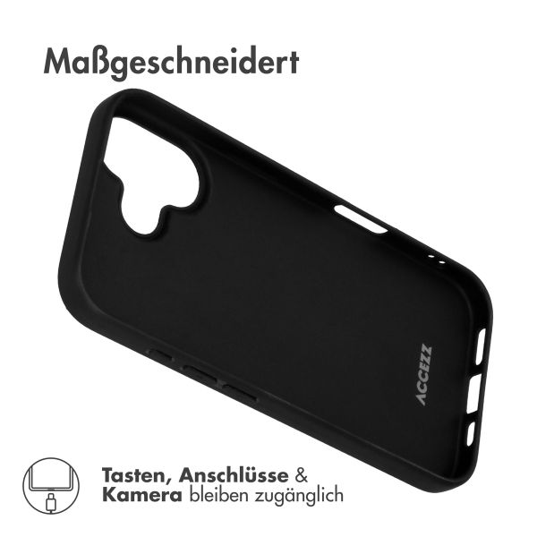 Accezz Color TPU Hülle Apple iPhone 16 - Schwarz