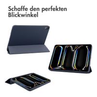 Accezz Trifold Klapphülle Apple iPad Air 11 Zoll (2025) M3 / (2024) M2 - Dunkelblau
