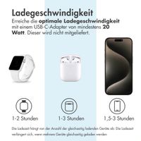 Accezz 3-in-1 Faltbares Kabelloses MagSafe Ladegerät - 20 Watt - Schwarz