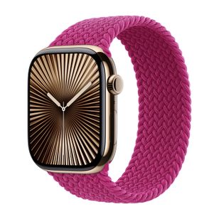 Apple Geflochtenes Solo Loop für  Apple Watch | 38/40/41/42 mm - Größe 4 - Magenta