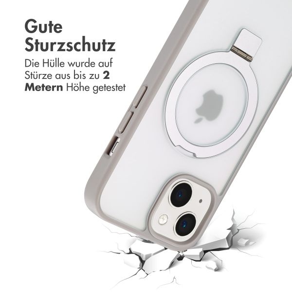 Accezz Ring Stand Backcover mit MagSafe Apple iPhone 15 - Grau