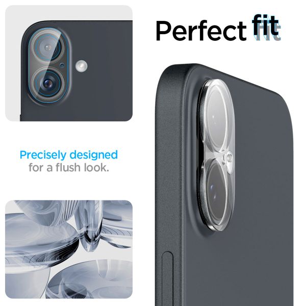 Spigen GLAStR Optik Camera Lens Protector - Kamerainsel-Schutz (2er-Pack) Apple iPhone 16 / 16 Plus - Transparent