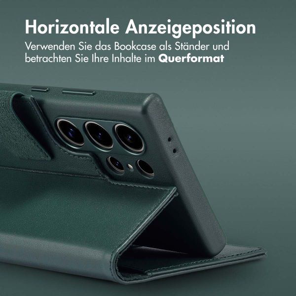 Accezz 2-in-1 Klapphülle aus Leder mit MagSafe Samsung Galaxy S24 Ultra - Cedar Green
