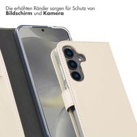 Selencia Echtleder Klapphülle Samsung Galaxy S25 - Greige