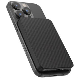 Accezz Kevlar Powerbank 5.000 mAh - MagSafe und Qi - Schwarz