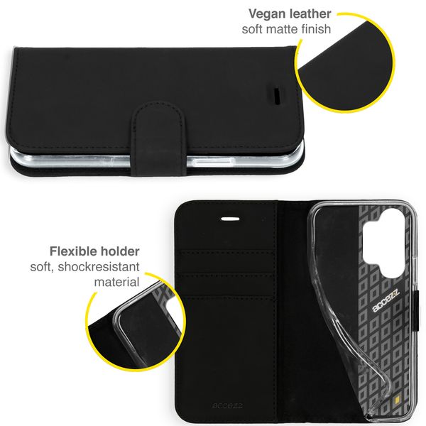 Accezz Wallet TPU Klapphülle Samsung Galaxy A32 (4G) - Schwarz