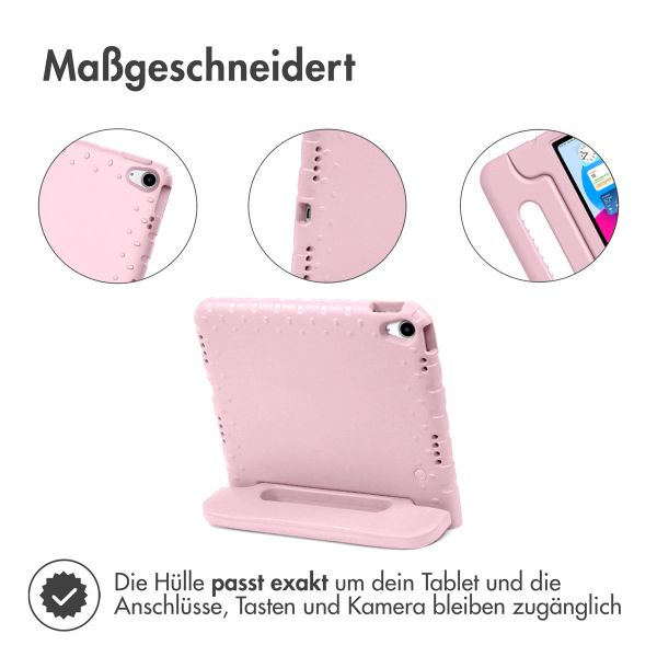 Accezz SchutzHülle mit Handgriff kindersicher Apple iPad 11 (2025) 11 Zoll A16 / iPad 10 (2022) 10.9 Zoll - Hellrosa
