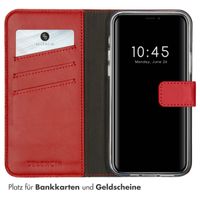 Selencia Echtleder Klapphülle Apple iPhone 12 (Pro) - Rot