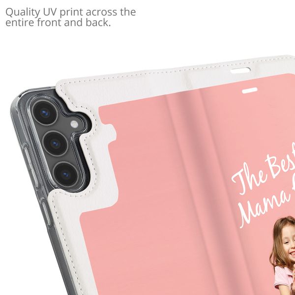 Gestalte deine eigene Compact Gel Klapphülle Samsung Galaxy S25 Plus - Weiß