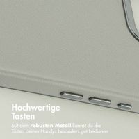 Accezz MagSafe Leather Backcover Apple iPhone 17e / 16e - Light Grey