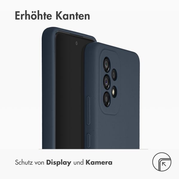 Accezz Liquid Silikoncase Samsung Galaxy A53 - Dunkelblau