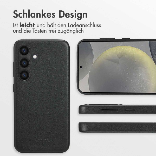 Accezz MagSafe Leather Backcover Samsung Galaxy S24 - Onyx Black