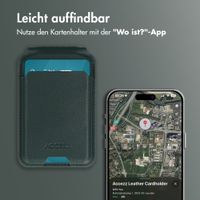 Accezz Magnetische Leder-Wallet mit Standfunktion - Geeignet für Apple Find My - Cedar Green