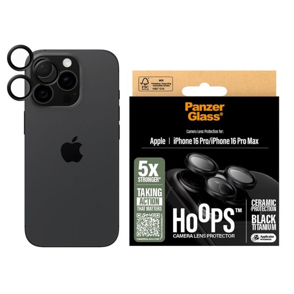 PanzerGlass Hoops Ceramic Kameralinsenschutz Apple iPhone 16 Pro / 16 Pro Max - Transparent