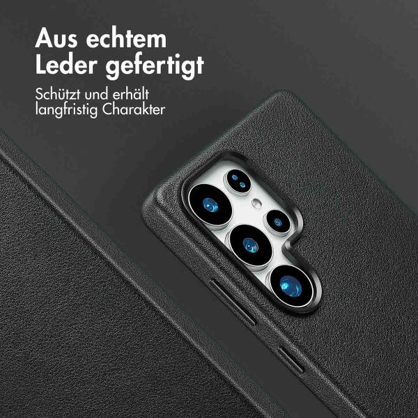 Accezz MagSafe Leather Backcover Samsung Galaxy S25 Ultra - Onyx Black