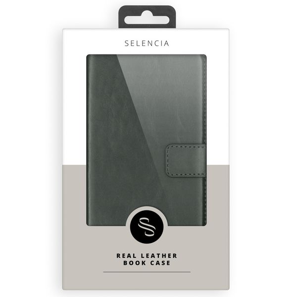 Selencia Echtleder Klapphülle Samsung Galaxy S21 - Grün