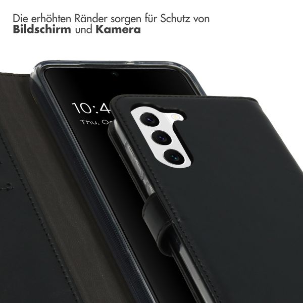 Selencia Echtleder Klapphülle Samsung Galaxy S23 - Schwarz