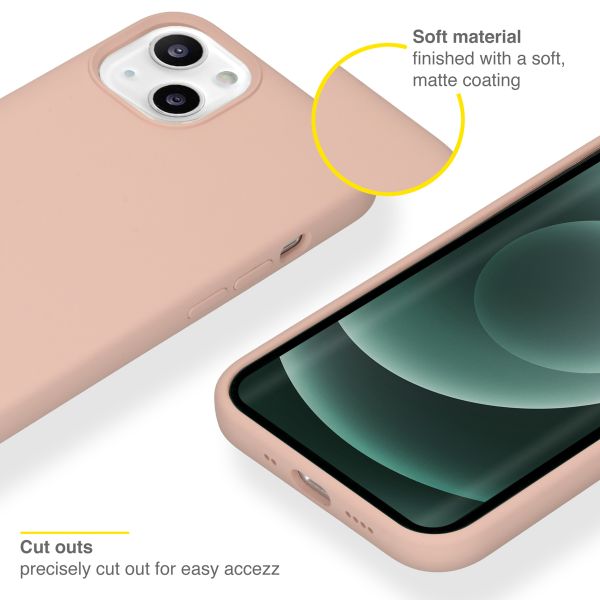 Accezz Liquid Silikoncase Apple iPhone 13 Mini - Rosa