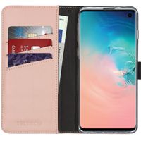 Selencia Echtleder Klapphülle Samsung Galaxy S10 - Dusty Pink